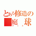 とある修造の　庭　球（テニス）