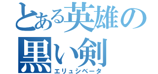 とある英雄の黒い剣（エリュシベータ）