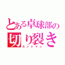 とある卓球部の切り裂き魔（カットマン）