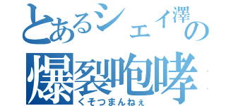 とあるシェイ澤の爆裂咆哮（くそつまんねぇ）