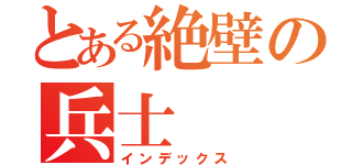 とある絶壁の兵士（インデックス）