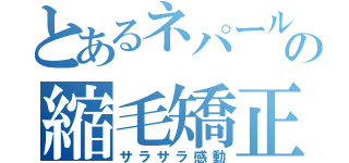 とあるネパールの縮毛矯正（サラサラ感動）