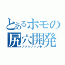 とあるホモの尻穴開発（アナルファッ●）