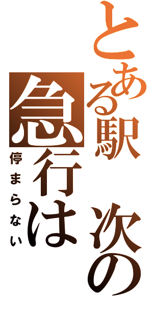 とある駅　次の急行は（停まらない）