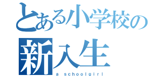 とある小学校の新入生（ａ ｓｃｈｏｏｌｇｉｒｌ）