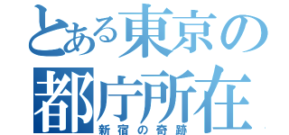 とある東京の都庁所在地（新宿の奇跡）