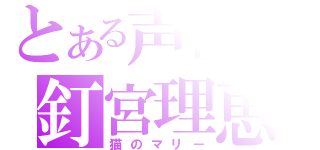 とある声優の釘宮理恵（猫のマリー）