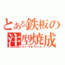 とある鉄板の注型焼成（たいやきやいた）