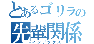 とあるゴリラの先輩関係（インデックス）