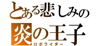 とある悲しみの炎の王子（ロボライダー）