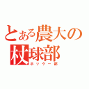 とある農大の杖球部（ホッケー部）