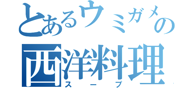 とあるウミガメの西洋料理（スープ）