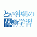 とある沖縄の体験学習（Ｈ２４、６、１４～６、１７）