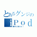 とあるグンジのｉＰｏｄ（勝手に触るな！）