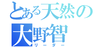 とある天然の大野智（リーダー）