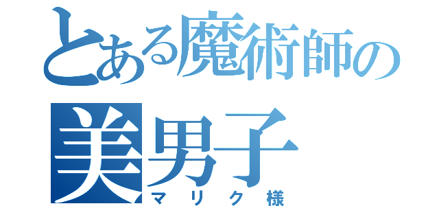 とある魔術師の美男子（マリク様）