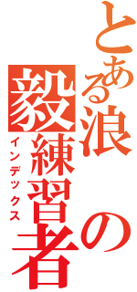 とある浪の毅練習者（インデックス）