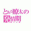 とある瞭太の発情期（超エロ期）