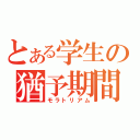 とある学生の猶予期間（モラトリアム）