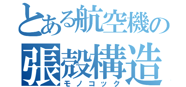 とある航空機の張殻構造（モノコック）