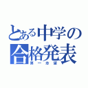 とある中学の合格発表（第一志望）