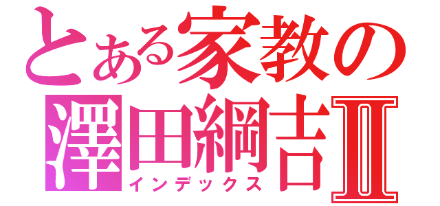 とある家教の澤田綱吉Ⅱ（インデックス）