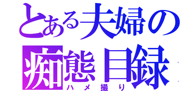 とある夫婦の痴態目録（ハメ撮り）