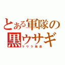 とある軍隊の黒ウサギ（ラウラ隊長）