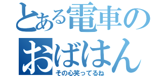 とある電車のおばはん（その心笑ってるね）