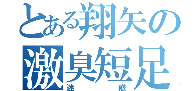 とある翔矢の激臭短足（迷惑）