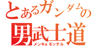 とあるガンダムの男武士道（メンキョモッテル）