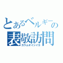 とあるベルギーの表敬訪問（カラムオイシイヨ）