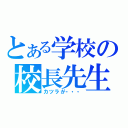 とある学校の校長先生（カツラが・・・）