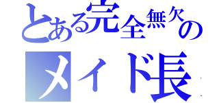 とある完全無欠のメイド長（）