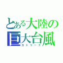 とある大陸の巨大台風（カトリーナ）