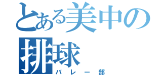 とある美中の排球（バレー部）