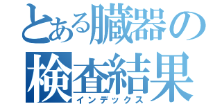 とある臓器の検査結果（インデックス）