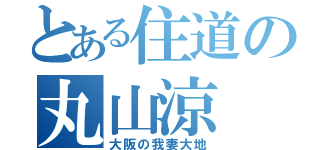 とある住道の丸山涼（大阪の我妻大地）