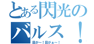 とある閃光のバルス！（目が～！目がぁ～！）