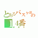 とあるバスケ部の１４番（頑張る）