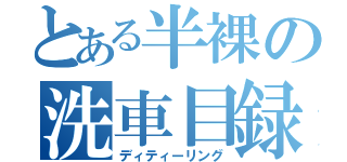 とある半裸の洗車目録（ディティーリング）