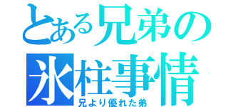 とある兄弟の氷柱事情（兄より優れた弟）