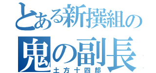 とある新撰組の鬼の副長（土方十四郎）