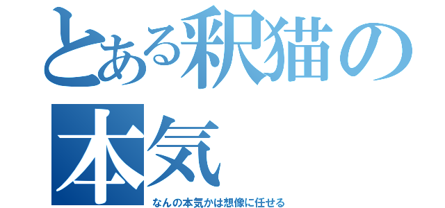 とある釈猫の本気（なんの本気かは想像に任せる）