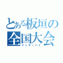 とある板垣の全国大会（インターハイ）