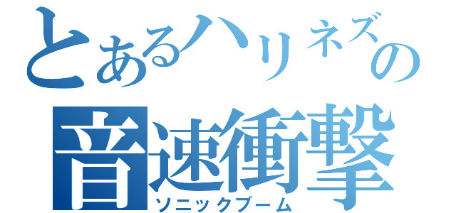 とあるハリネズミの音速衝撃波（ソニックブーム）