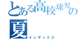 とある高校球児の夏（インデックス）