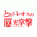 とあるレオスの閃光掌撃（シャイニングバンカー）