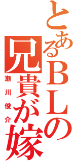 とあるＢＬの兄貴が嫁Ⅱ（瀬川俊介）