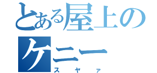 とある屋上のケニー（スヤァ）